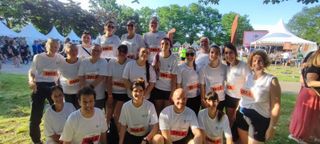 Photo des équipes de l'Udaf de la Drôme lors de la Journée Course interentreprise