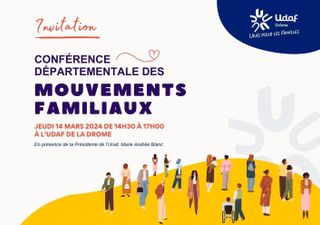 Carton d'invitation de la conférence des mouvements