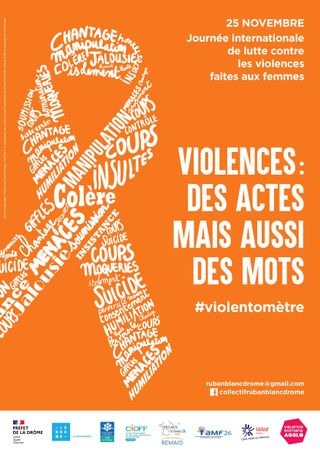 Affiche ruban blanc