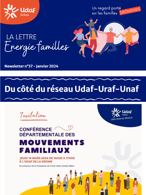 Capture d'écran de la Lettre Energie Famille