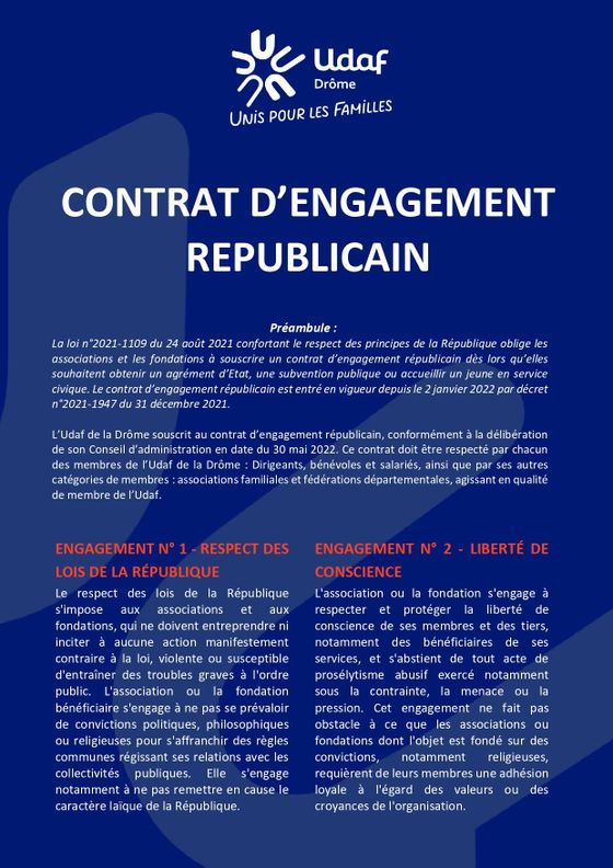 Contrat d'engagement républicain