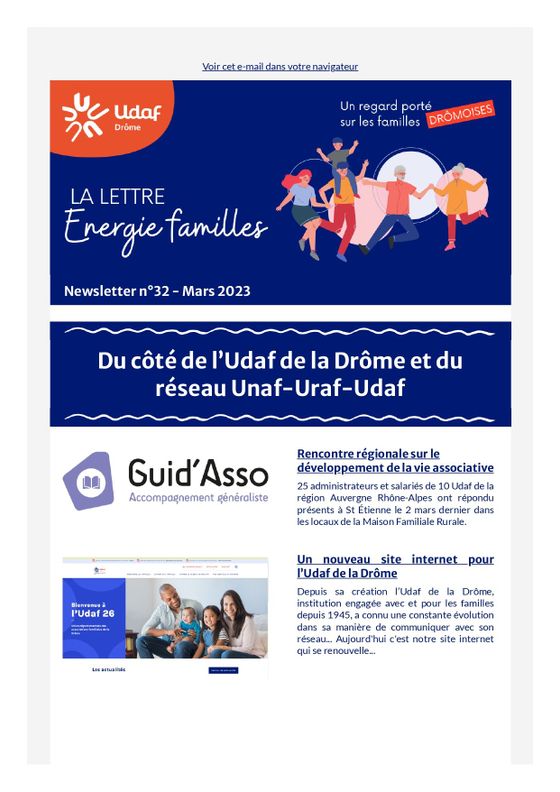 capture d'écran Lettre Energie Familles n°32