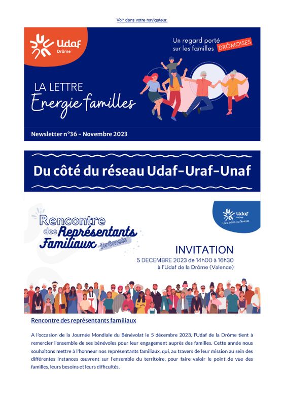 visuel de la newsletter