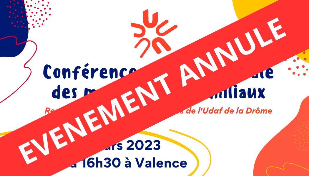 Affiche conférence des mouvements 2023 - événement annulé